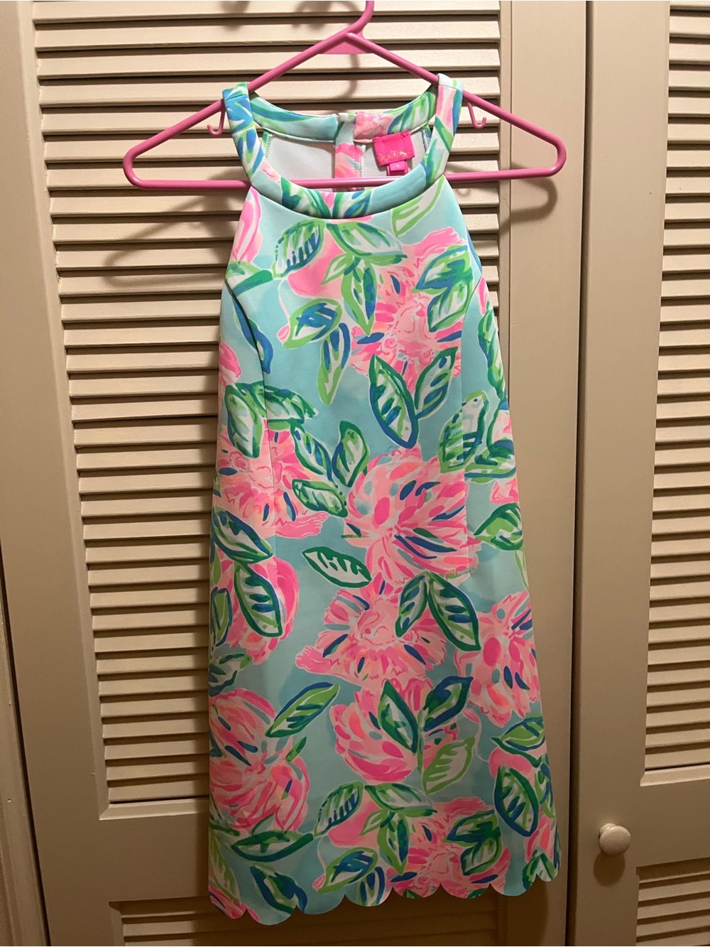 Lilly Pulitzer Aqua, Pink & Green Floral Dress